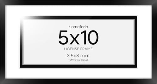5x10 Black License Frame