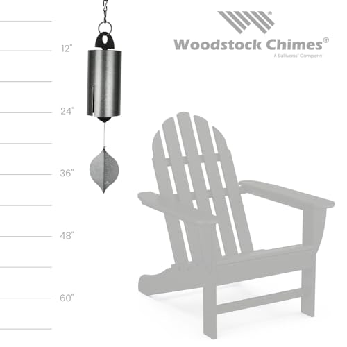 Heroic Windbell Wind Chime for Outside 40" Large Silver