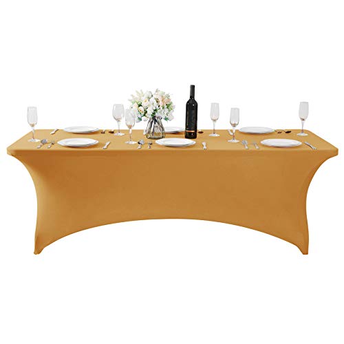 2Pack Spandex Table Cover for 6Ft or 4fT or 8ft Table Universal Fitted Stretch Tablecloth for Party