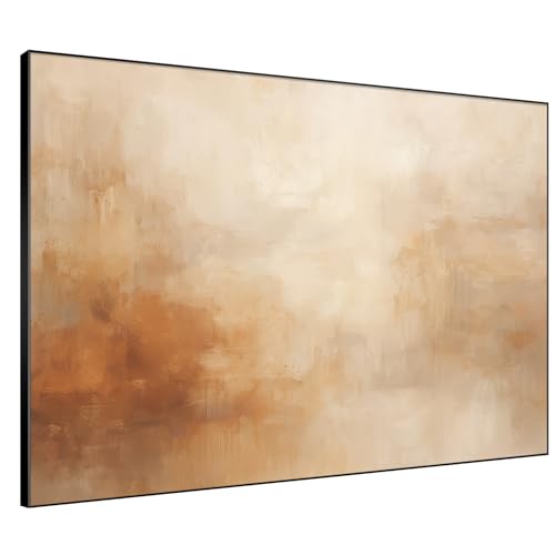 60"x72" Extra Large Framed Wall Art Beige Abstract Minimalist Neutral Illustration for Home Living Room Bedroom Decor