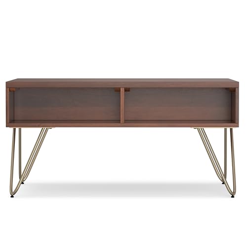 Hunter 36" Wide Solid Mango Wood Coffee Table in Brown