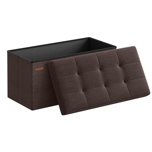 30 Inches Folding Storage Ottoman Bench