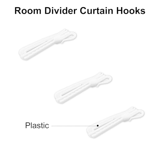 20 PCS Plastic Curtain Hooks Adjustable Pinch Pleat Curtain Clips Room Divider Curtain Hooks for Drapes (20 Count)
