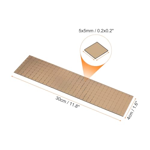 Mirror Mosaic Tiles 5x5mm Square Brown 10 Sheet 4800 Pcs (4800 Count)