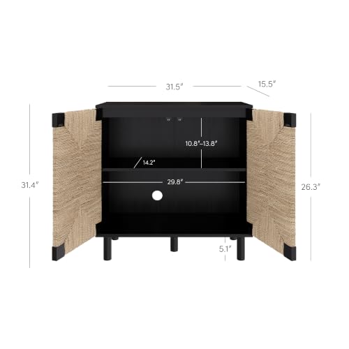 Beacon Accent Natural Sideboard Storage Cabinet TV Stand in Wire