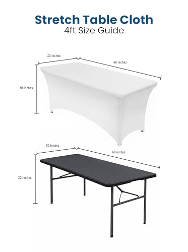 Spandex Table Cloth 2 Pack [4FT (2 Count)