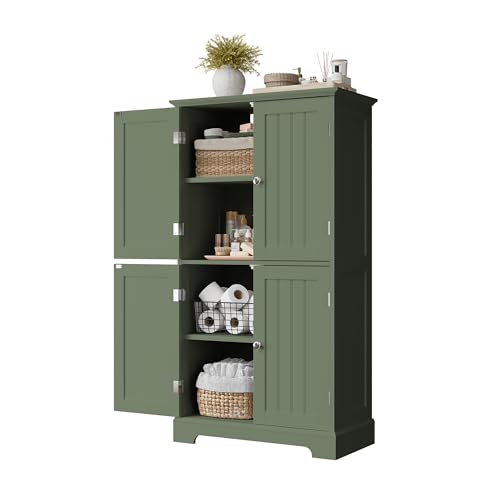 Bathroom Floor Cabinet with Adjustable Shelves