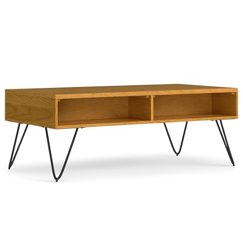 Hunter 48" Wide Rectangle Lift Top Coffee Table in Oak Veneer
