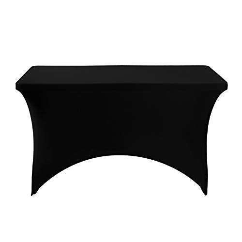 Spandex Table Cover for 4FT or 6ft or 8ft Table Universal Fitted Stretch Tablecloth for Party