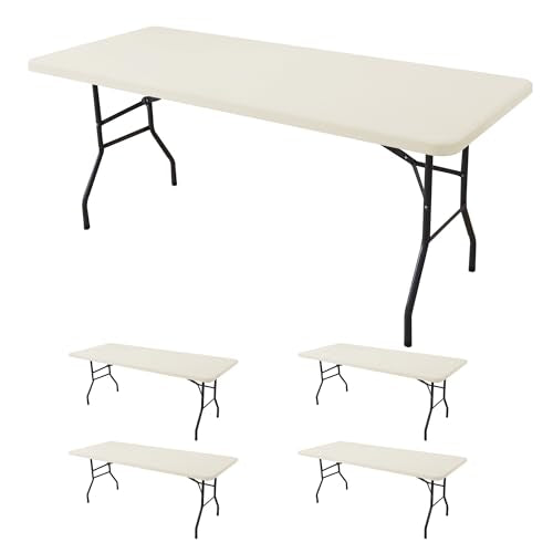 Fitted Tablecloth for 6 Foot Rectangle Tables (4 Count)