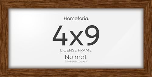 4x9 Brown Oak Business License Frame (2 Count)