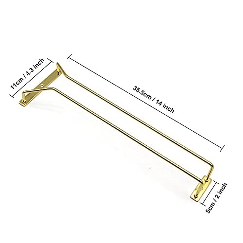 14 Inch Gold Wine Glass Rack (2 Count)