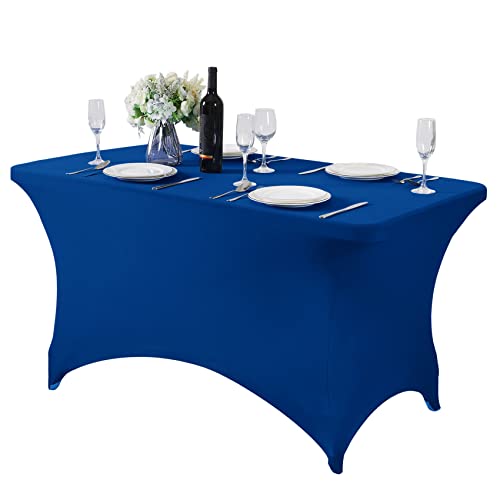 Spandex Table Cover for 4FT Table Universal Fitted Stretch Tablecloth for Party