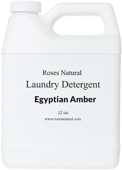 Plant-Based Liquid Laundry Detergent, 32 Fl Oz, Multiple Scents, HE Compatible (Egyptian Amber) - NestledHome