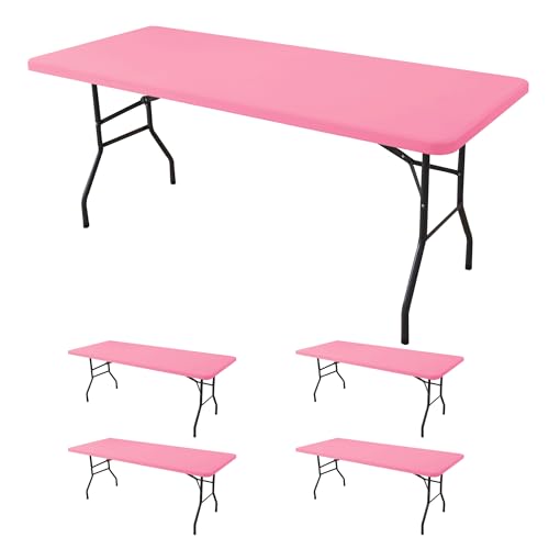 Fitted Tablecloth for 6 Foot Rectangle Tables (4 Count)