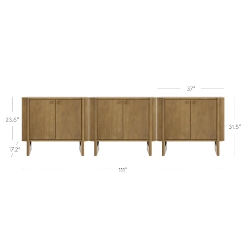 Solace Mid Century Modern Cabinet (3 Count)