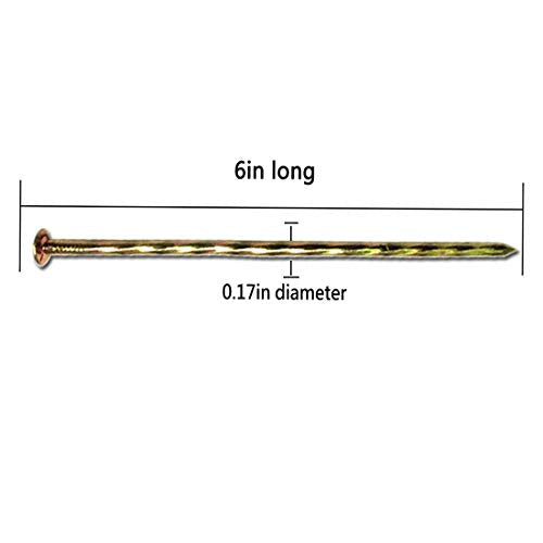200 pcs 6" Galvanized Metal Spiral Stakes (200 Count)