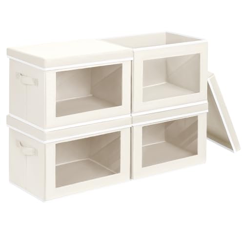 Fabric Storage Bins with Lids (4 Count)