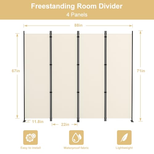 4 Panel Room Divider