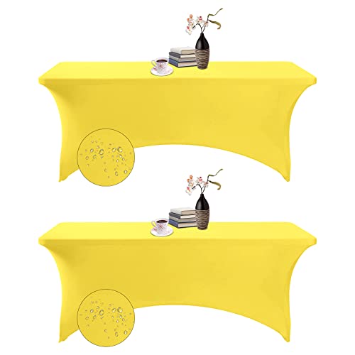 2Pack Spandex Waterproof Table Covers 6ft (2 Count)