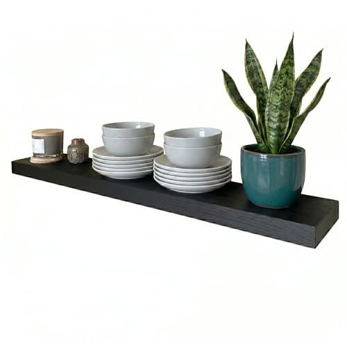 Joel’s Antiques 72 Inch Wooden Floating Shelves for Wall