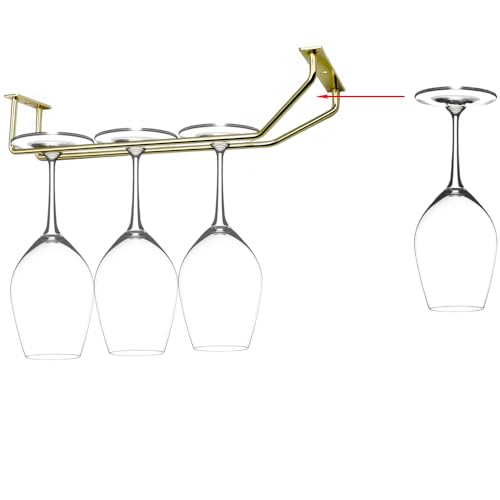 10.8 Inch Gold Wine Glass Rack (2 Count)