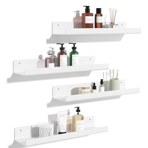 4 Pcs 15" Acrylic Shelves for Wall Organize and Display (4 Count)