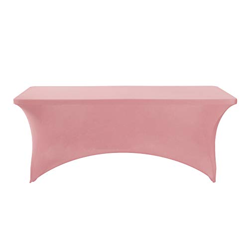 Spandex Table Cover for 6Ft or 4fT or 8ft Table Universal Fitted Stretch Tablecloth for Party