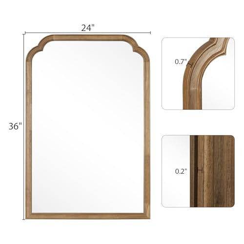 Wood Bathroom Mirrors for Wall Mounted