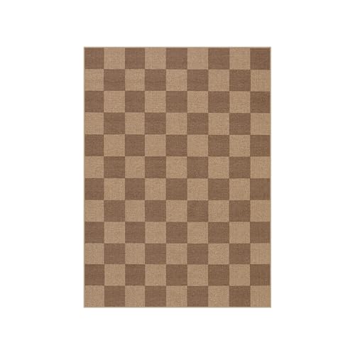 Checkered Easy Jute Living Room Rug