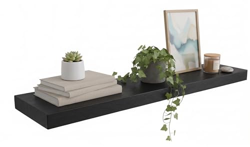 Joel’s Antiques 54 Inch Wooden Floating Shelves for Wall
