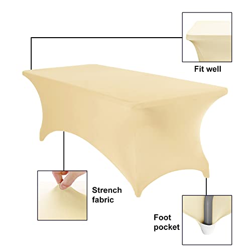 2Pack Spandex Waterproof Table Covers 8ft (2 Count)