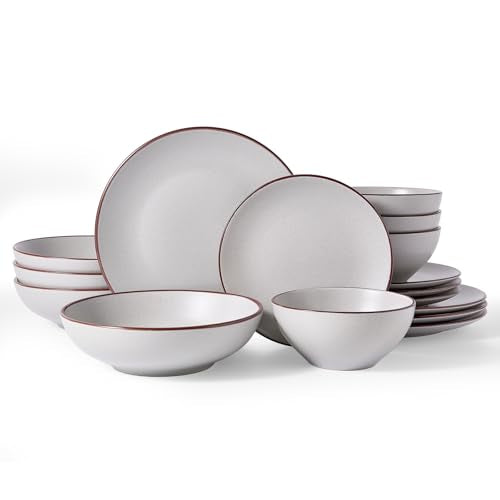 Venus Stoneware Dinnerware Sets with Pasta Bowls (16 Count)
