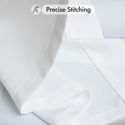 White Privacy Sheer Curtains 2 Panels 42W x 102L (2 Count)