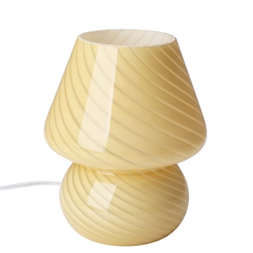 Glass Mushroom Bedside Table Lamp