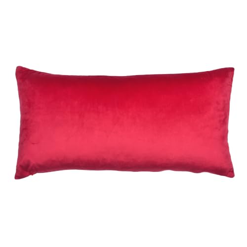 Merry and Bright Christmas Decor Velvet Decorative Rectangle Throw Lumbar Waist Pillow Case Cushion Cover for Couch Living Room 12X24 inches