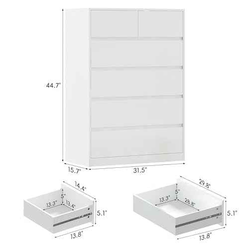 White Malm Dresser for Bedroom