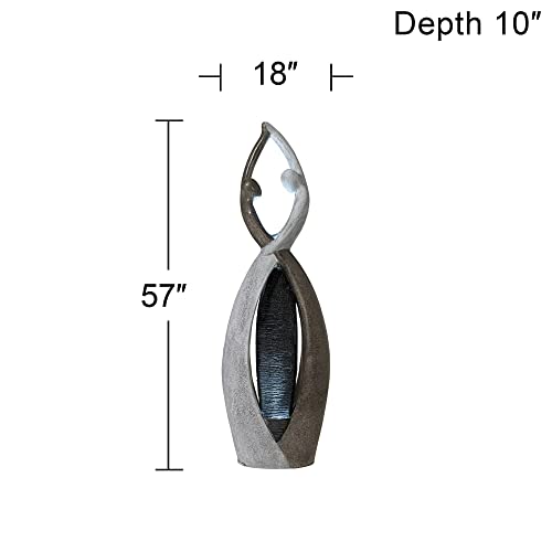 Dancing Couple 57" High Modern Outdoor Indoor Large Fountain with LED Light