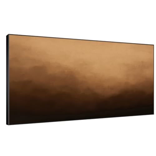 24"x46" Extra Large Framed Wall Art Warm Earth Tones Abstract Landscape Illustration for Home Living Room Bedroom Decor
