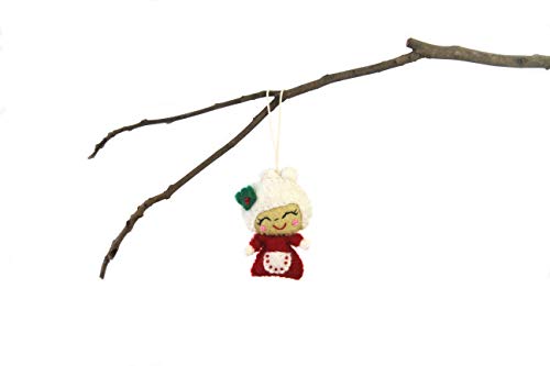 GLG60040-01 - Wool Felt Christmas Ornament - Mrs. Claus Decor