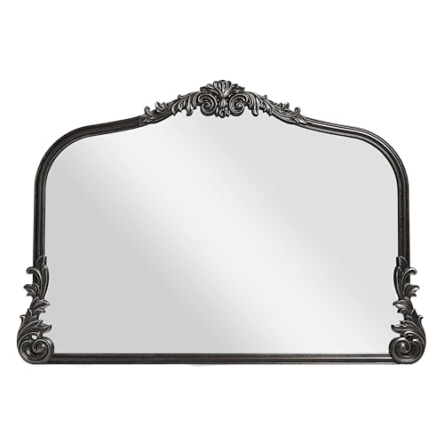 English Estate Carved Arch Wood Wall Mirror