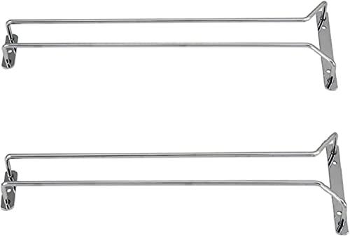 24 Inch Wine Glass Rack Chrome Finish Set of 2 (2 Count)