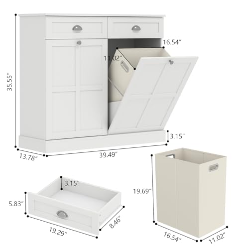 Double Tilt Out Laundry Hamper Cabinet