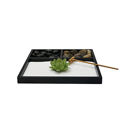 Mini Zen Garden Kit for Desk with Rake