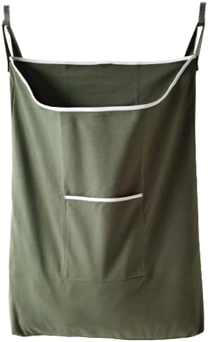 Laundry Collector, Laundry Hamper, Door Hanging Laundry bag with hooks (Army green, 65Liters) - NestledHome