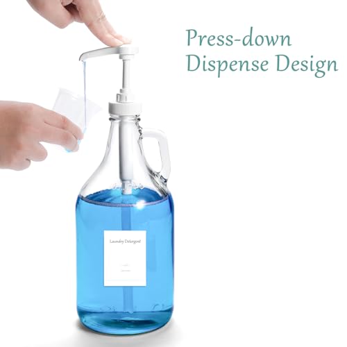 Glass Laundry Detergent Dispenser with Pump