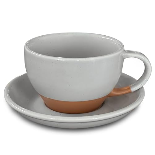 Ceramic Latte Art Mug With Saucer