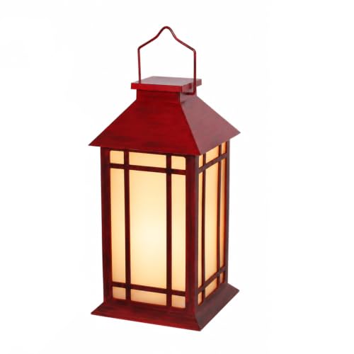 13 Inch Outdoor Decorative Lanterns with LED Candle Timer