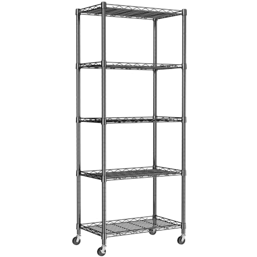 5 Wire Shelving Metal Storage Rack Adjustable Shelves