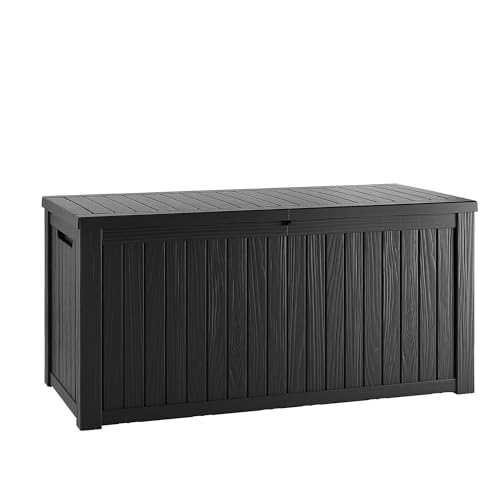 200 Gallon Outdoor Storage Box Waterproof Lockable Resin Deck Box Large